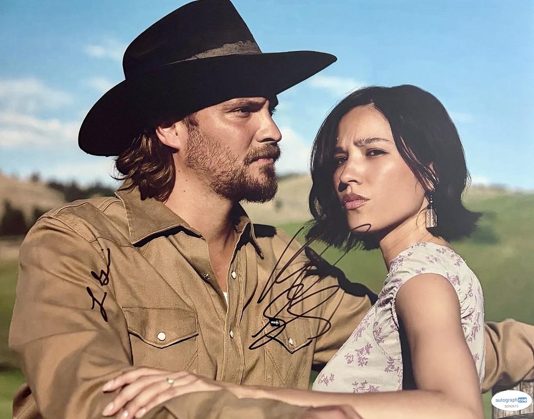 Luke Grimes and Kelsey Asbille signed 11x14 (Yellowstone) - ACOA COA